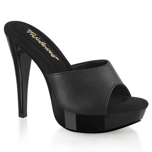 Pleaser Cocktail-501L Plateau High Heels Damen Schwarz | ULFGZGRYN