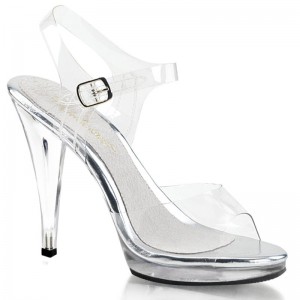 Pleaser Flair-408 Highheels Damen Clear | JQUXRNCYS