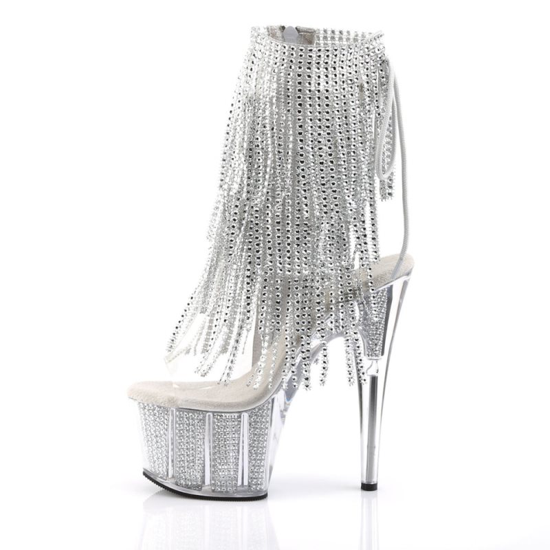 Pleaser Adore-1017SRS Stiefel Damen Silber | ABHWZFMGI