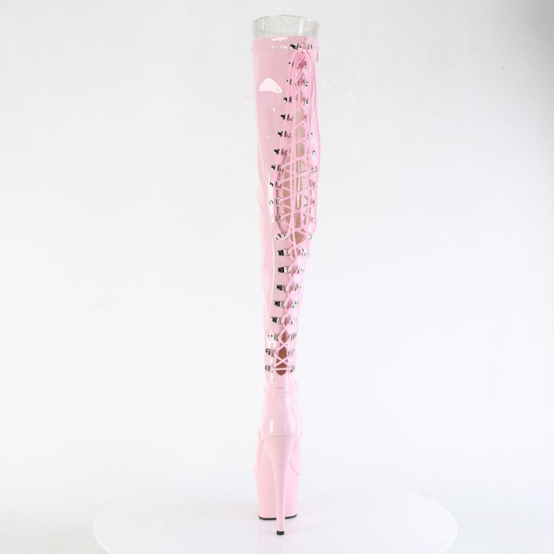Pleaser Adore-3063 Overknee Stiefel Damen Rosa | IQNBDCEWA