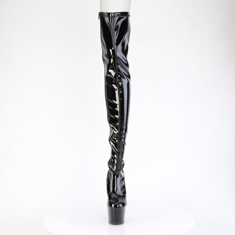 Pleaser Adore-3850 Overknee Stiefel Damen Schwarz | YFWGJALTH