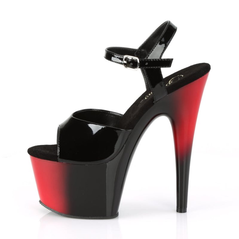 Pleaser Adore-709BR Plateau High Heels Damen Schwarz | UYJDGNAED