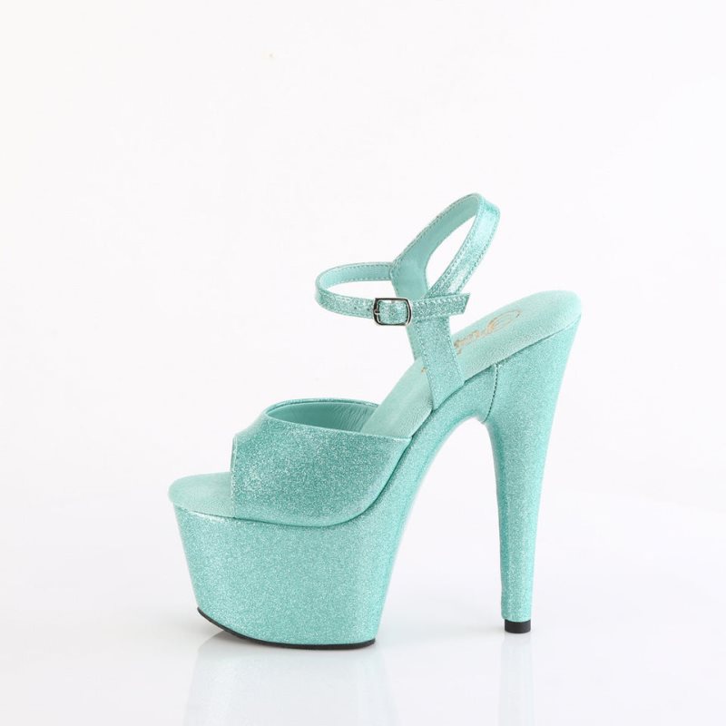 Pleaser Adore-709GP Plateau High Heels Damen Blau | ONXRLQJBP