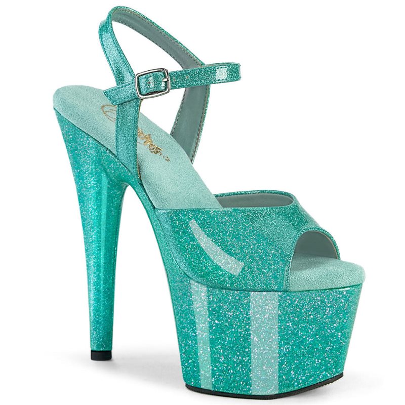 Pleaser Adore-709GP Plateau High Heels Damen Blau | ONXRLQJBP