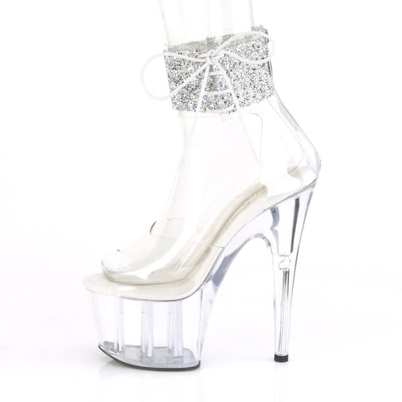 Pleaser Adore-724RS-02 Plateau High Heels Damen Schwarz | EVWCRXPHL