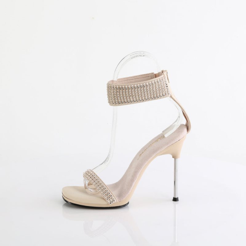 Pleaser Chic-40 Highheels Damen Beige | KJRWSGFYC