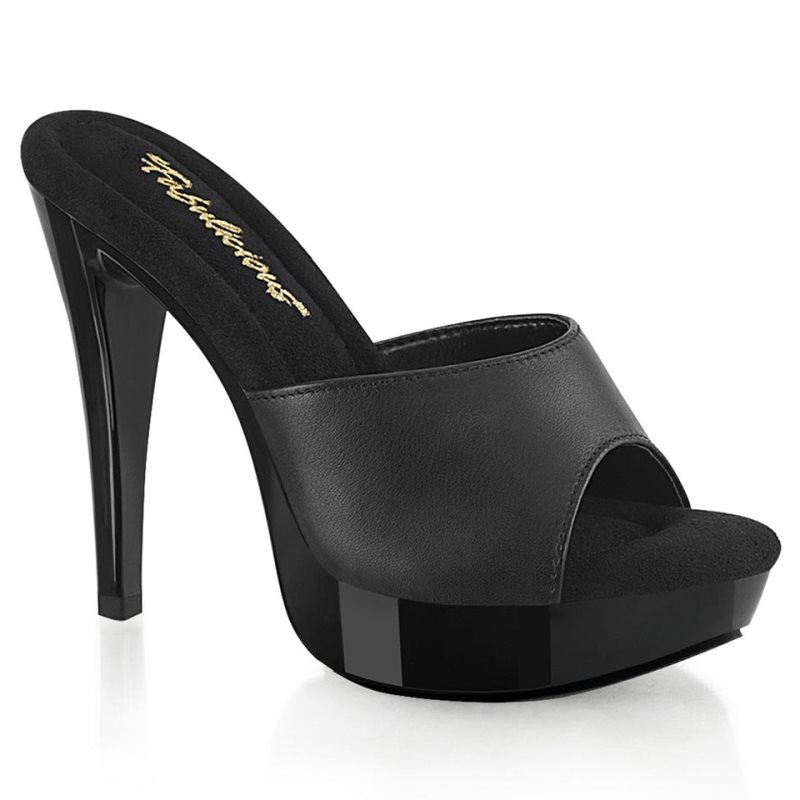 Pleaser Cocktail-501L Plateau High Heels Damen Schwarz | ULFGZGRYN