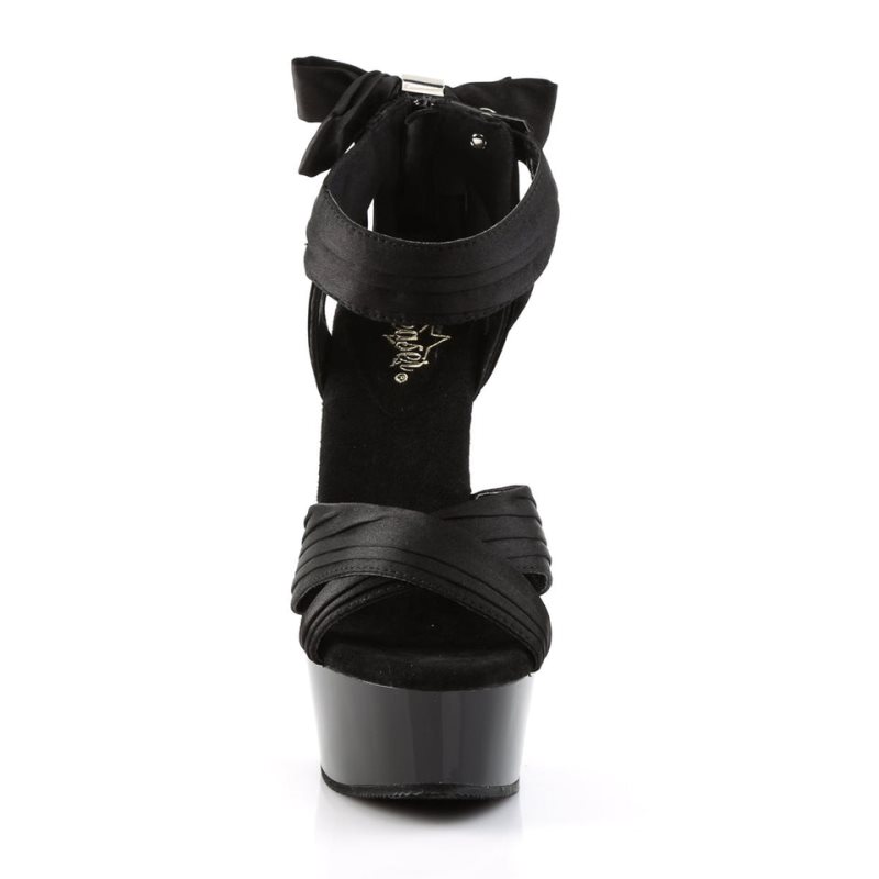Pleaser Delight-668 Plateau High Heels Damen Schwarz | ZCULKVUNA