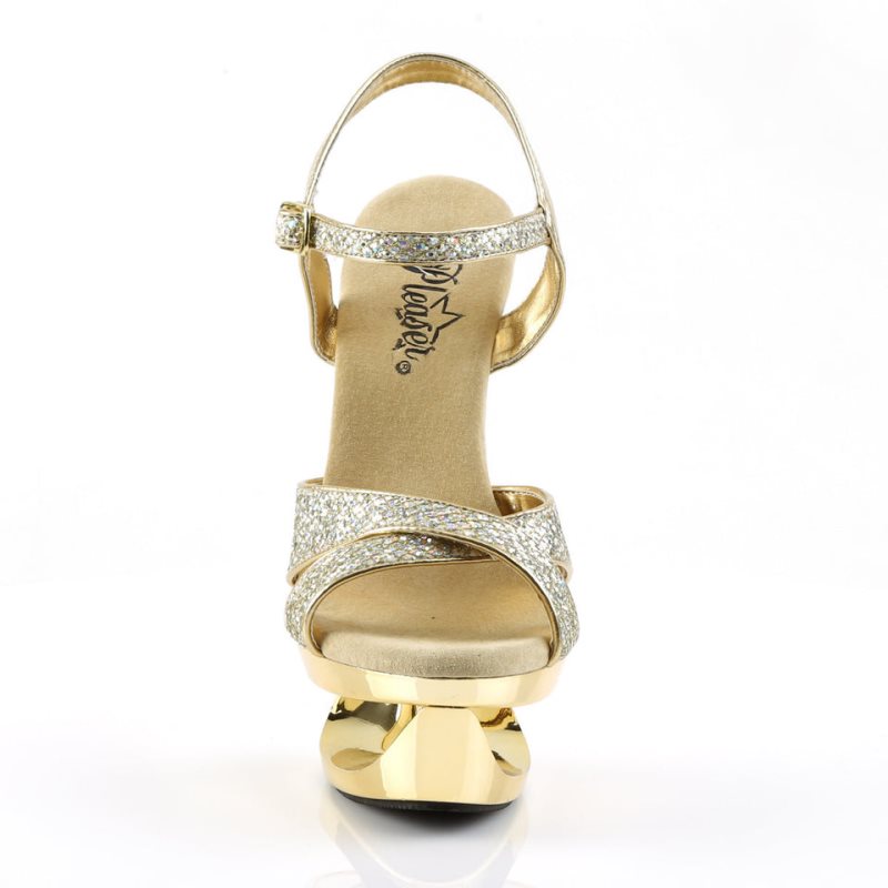 Pleaser Eclipse-619G Plateau High Heels Damen Gold | IOFCYQGBW