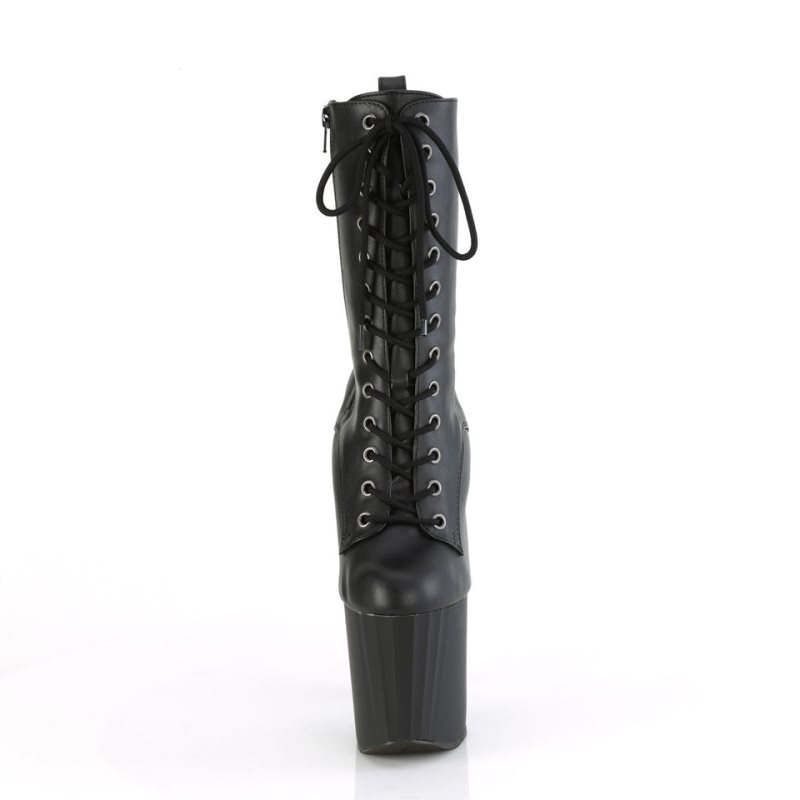 Pleaser Enchant-1040 Vegan Leather Stiefel Damen Schwarz | YUSOZQIDA