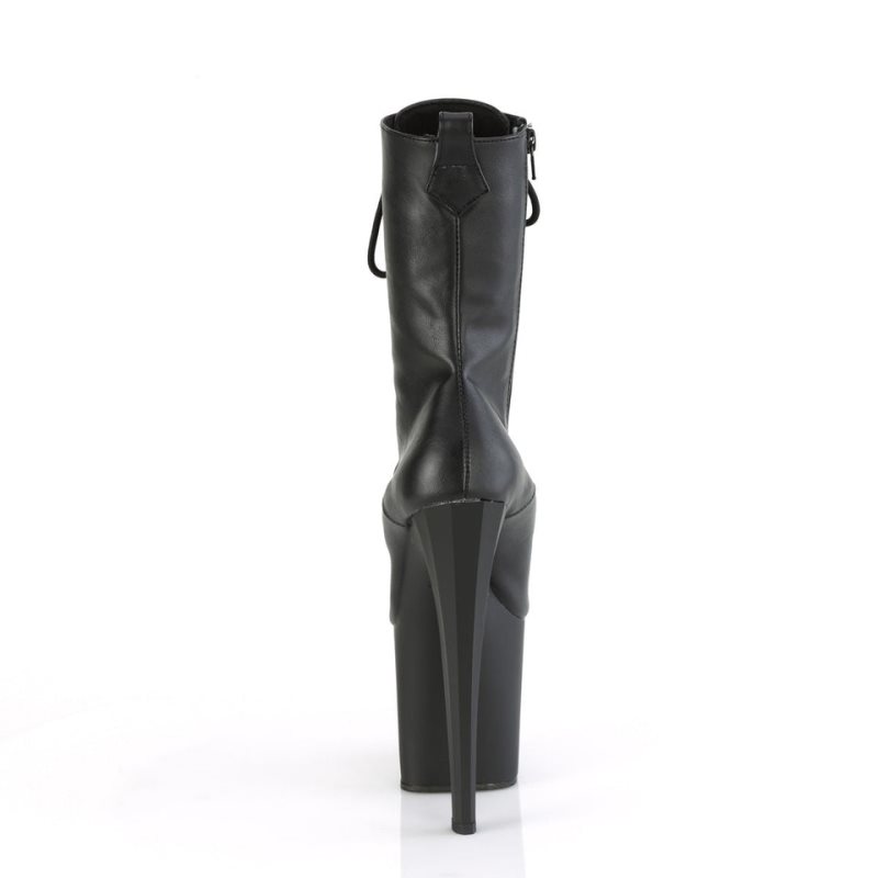 Pleaser Enchant-1040 Vegan Leather Stiefel Damen Schwarz | YUSOZQIDA