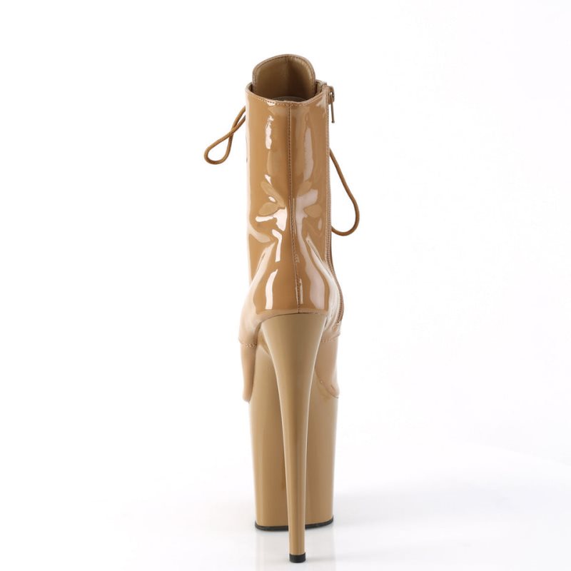 Pleaser Flamingo-1021 Stiefel Damen Braun | BAVOZCVLA