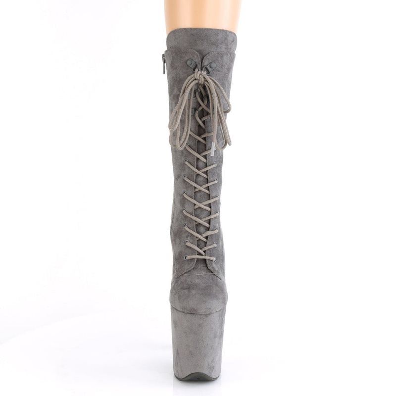 Pleaser Flamingo-1050FS Stiefel Damen Grau | HKNDDMPKF