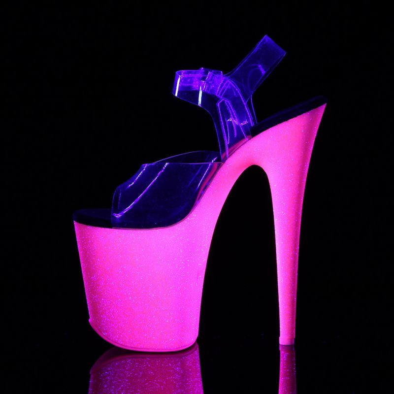Pleaser Flamingo-808UVG Plateau High Heels Damen Rosa | CMSVUEAHB
