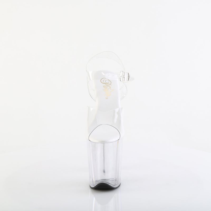 Pleaser Flamingo-808VL Plateau High Heels Damen Clear | MGZXTXIMR
