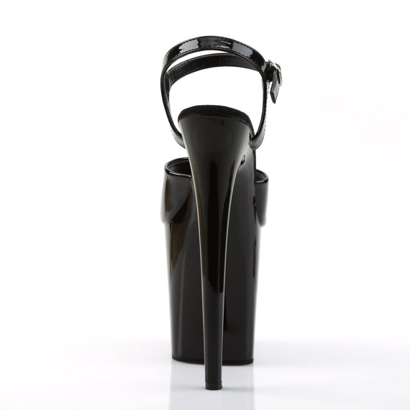 Pleaser Flamingo-809 Plateau High Heels Damen Schwarz | PLDCLCRTU