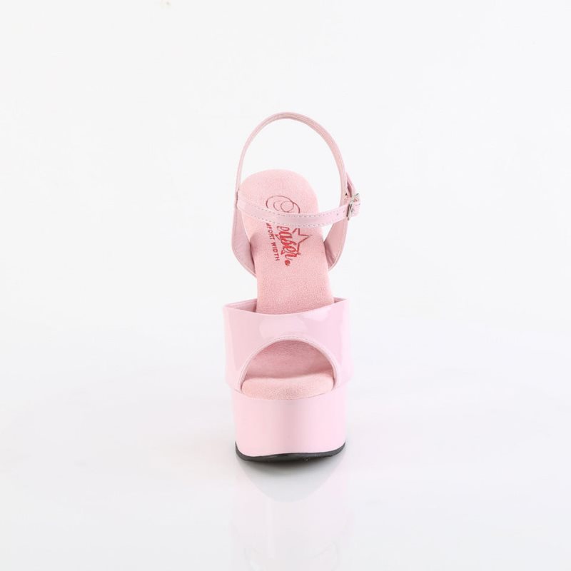 Pleaser Gleam-609 Plateau High Heels Damen Rosa | AKEGFNJTW
