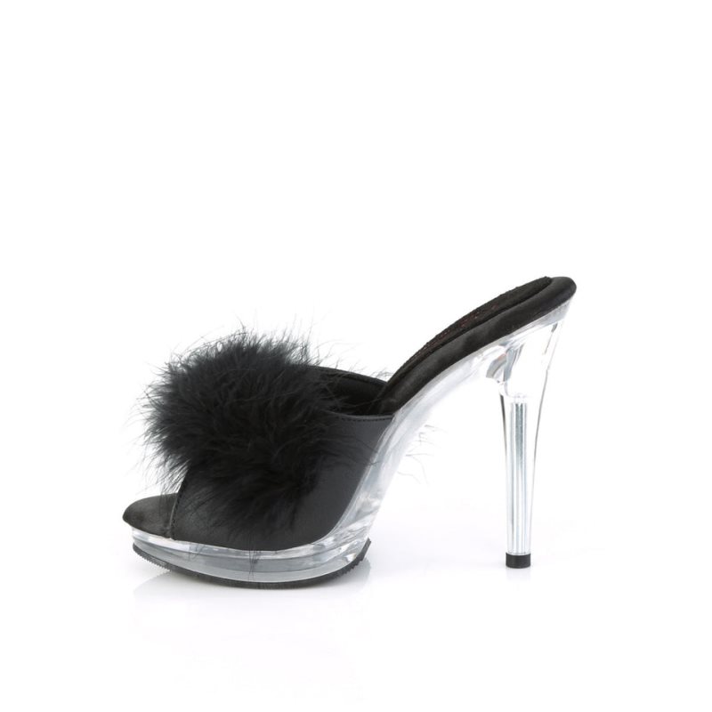 Pleaser Glory-501F-8 Pantoletten Damen Schwarz | OLDUNKAGR