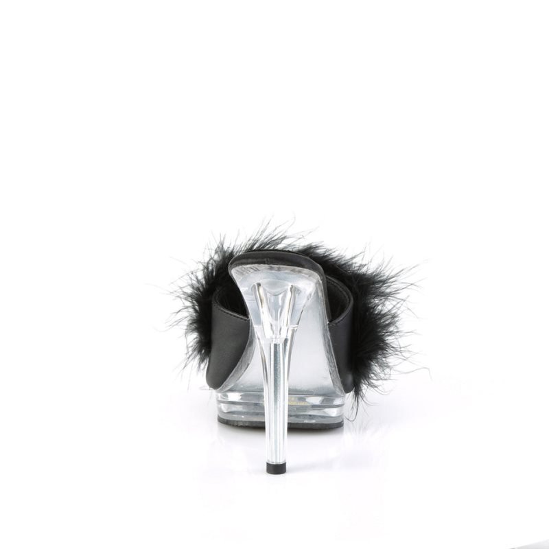 Pleaser Glory-501F-8 Pantoletten Damen Schwarz | OLDUNKAGR