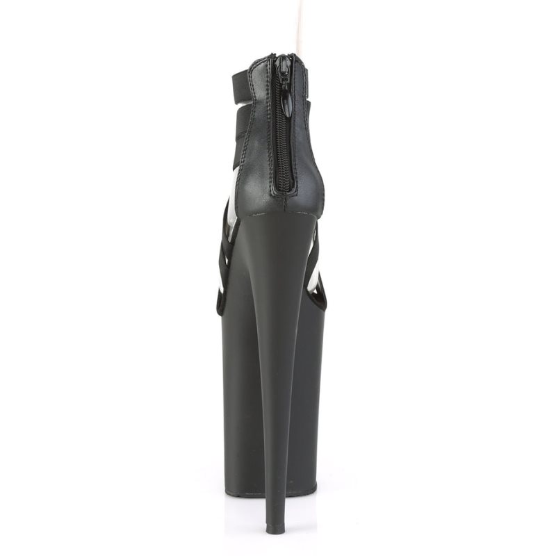 Pleaser Infinity-969 Vegan Leather Plateau High Heels Damen Schwarz | MOANYKHOJ