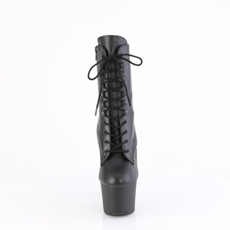 Pleaser Knucks-1020 Vegan Leather Stiefel Damen Schwarz | DGRBYGRIM