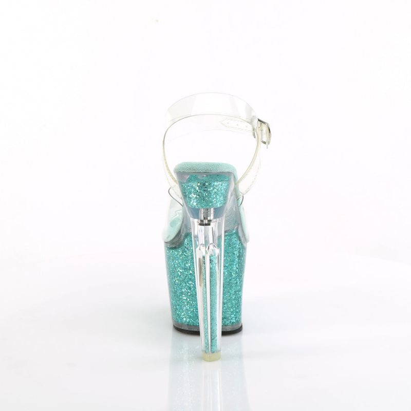 Pleaser Lovesick-708SG Plateau High Heels Damen Blau | PMVIJZVYT