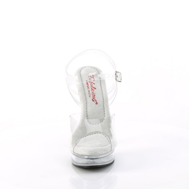 Pleaser Majesty-508 Plateau High Heels Damen Clear | DMZCHOQYI