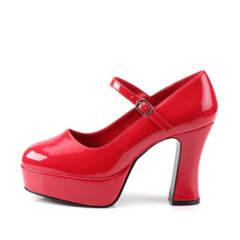 Pleaser Maryjane-50 Pumps Damen Rot | AQHCSOWCJ