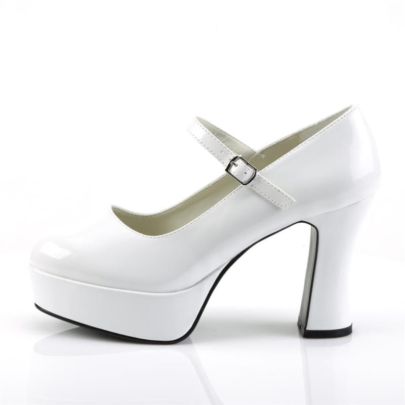 Pleaser Maryjane-50 Pumps Damen Weiß | WLHTIDPRS