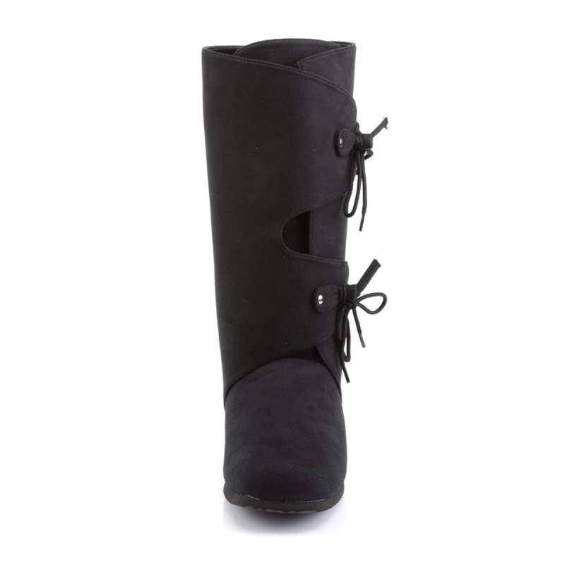 Pleaser Renaissance-100 Kniehohe Stiefel Herren Schwarz | IZYFFLBDW