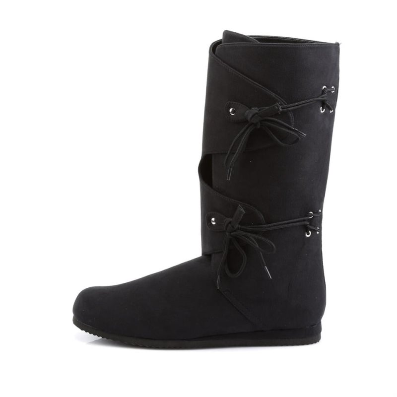 Pleaser Renaissance-100 Kniehohe Stiefel Herren Schwarz | IZYFFLBDW