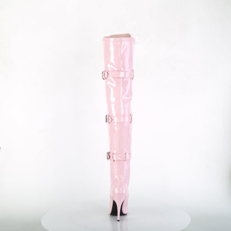 Pleaser Seduce-3028 Overknee Stiefel Damen Rosa | YDCESOUXT