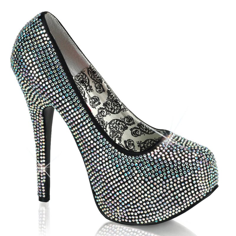 Pleaser Teeze-06R Pumps Damen Silber | ZRQYESHIJ
