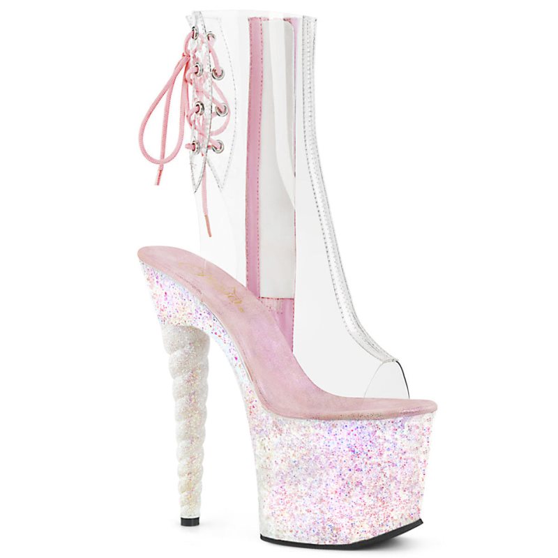 Pleaser Unicorn-1018C Stiefel Damen Weiß | LIAJOYJZI