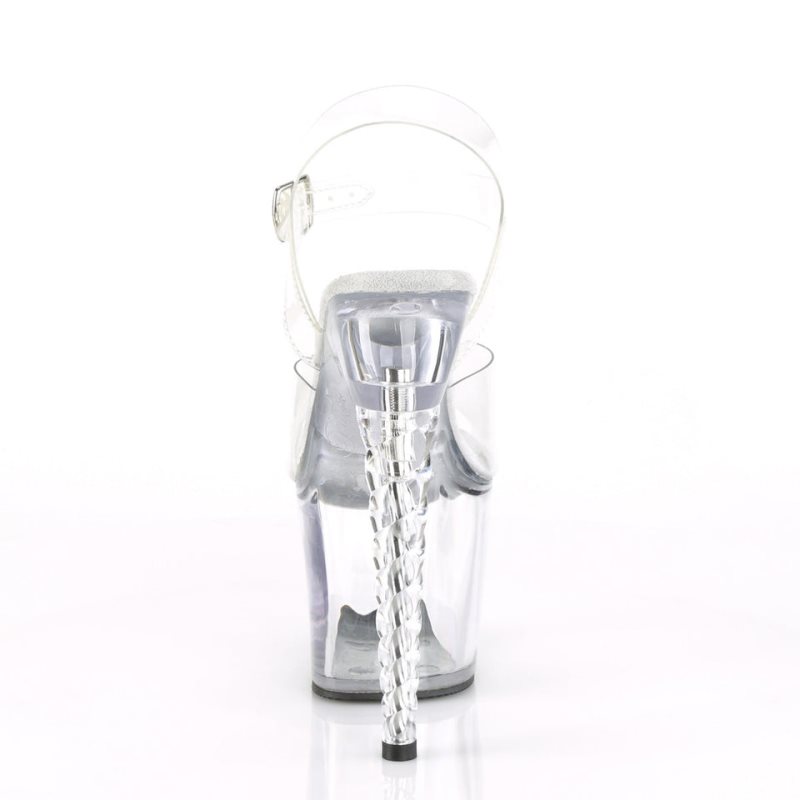 Pleaser Unicorn-708 Plateau High Heels Damen Clear | KSEDDRIJZ