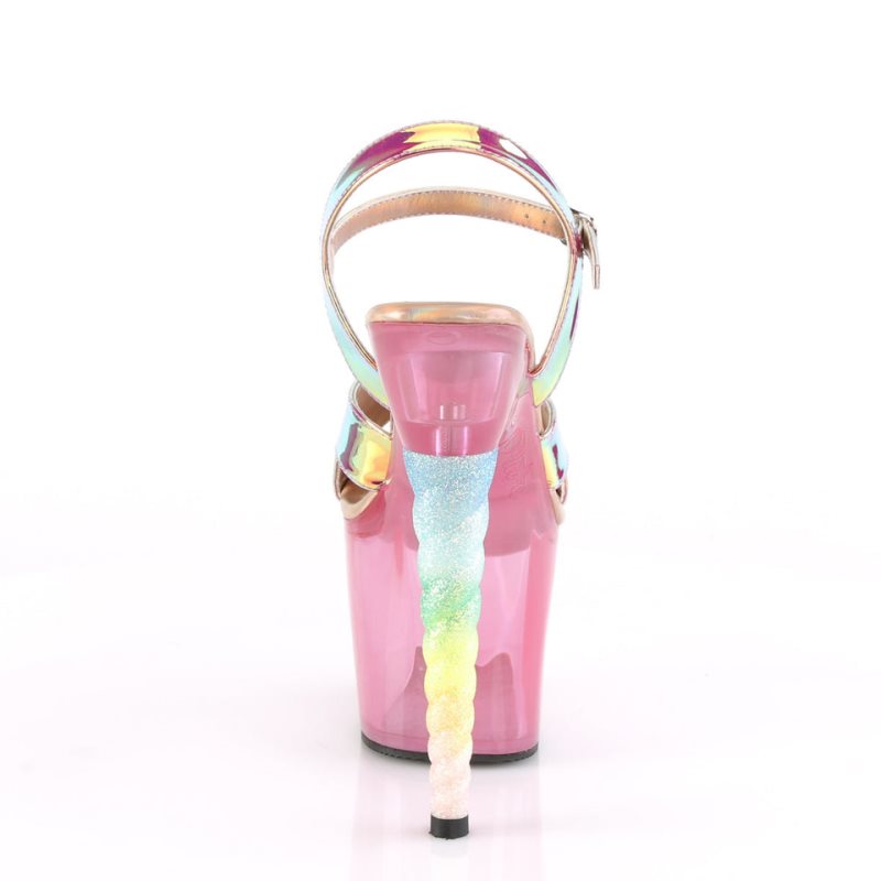 Pleaser Unicorn-711T Plateau High Heels Damen Rosa | TEPKNRTIE