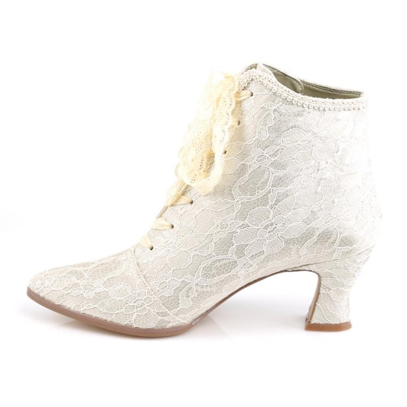 Pleaser Victorian-30 Stiefel Damen Beige | GXOQWQSDN
