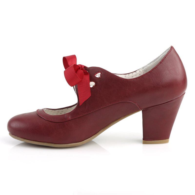 Pleaser Wiggle-32 Pumps Damen Bordeaux | HPRXPHKWI