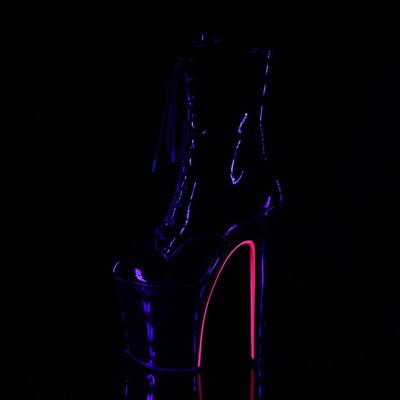 Pleaser Xtreme-1020TT Stiefel Damen Schwarz Rosa | SIDRKVPGF